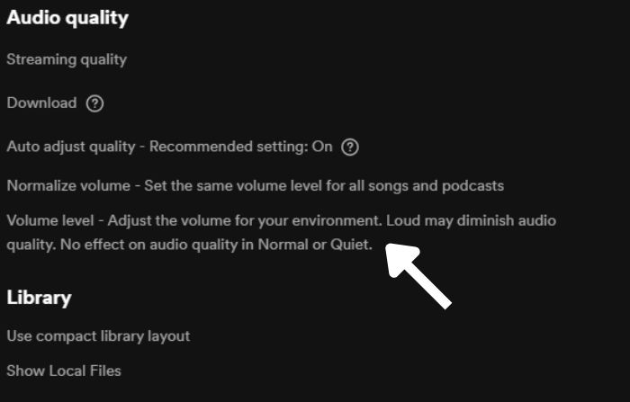 volume level in spotify desktop
