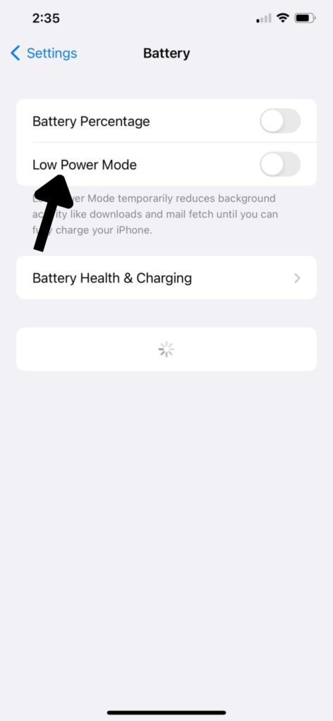 disable the battery saver