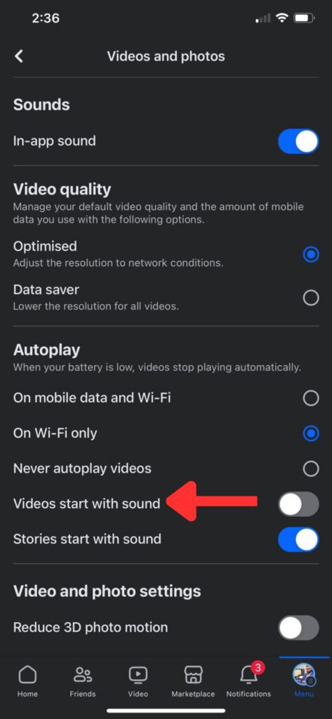 how to access facebook settings