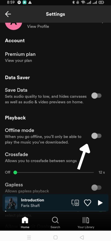 spotify offline mode