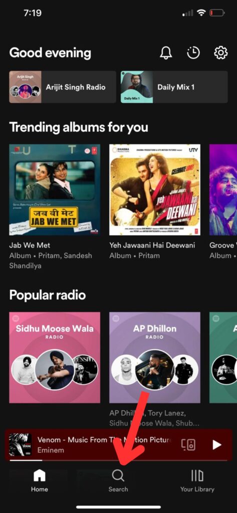 spotify search bar