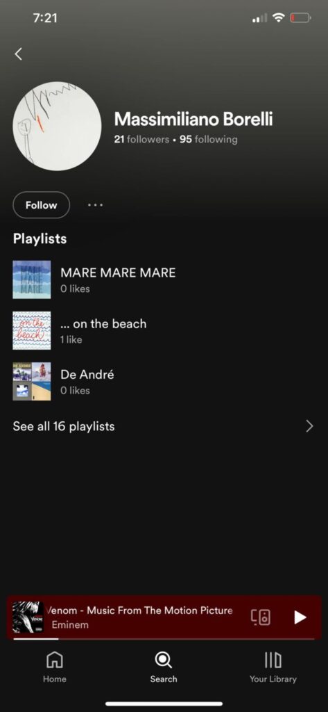 inside the spotify profile