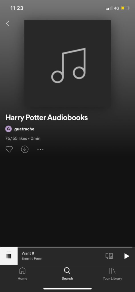 Who Uploaded Harry Potter Audio Books On Spotify?